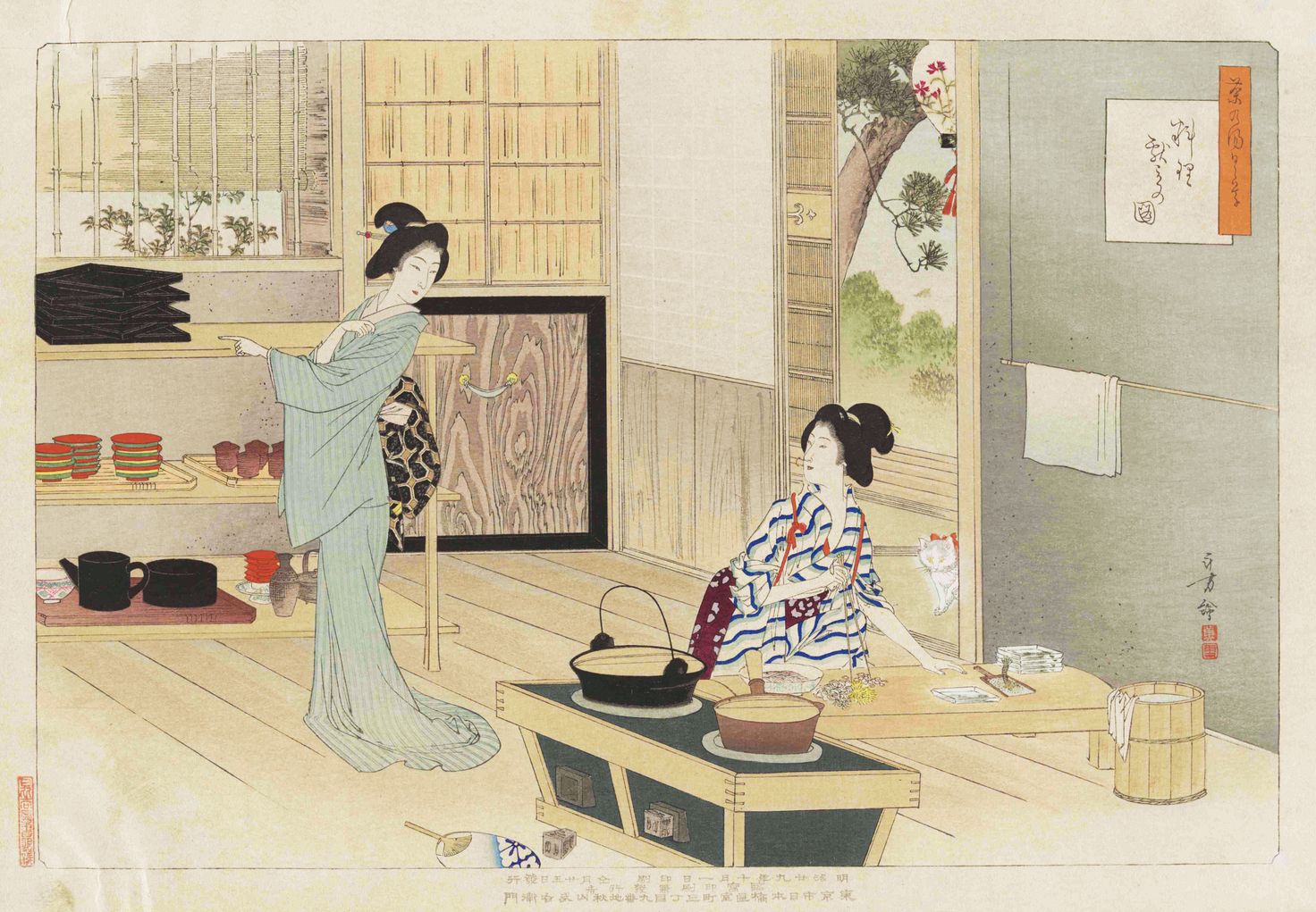 Cha no yu nichinichi gusa: Ryōri kondate no zu (1897)