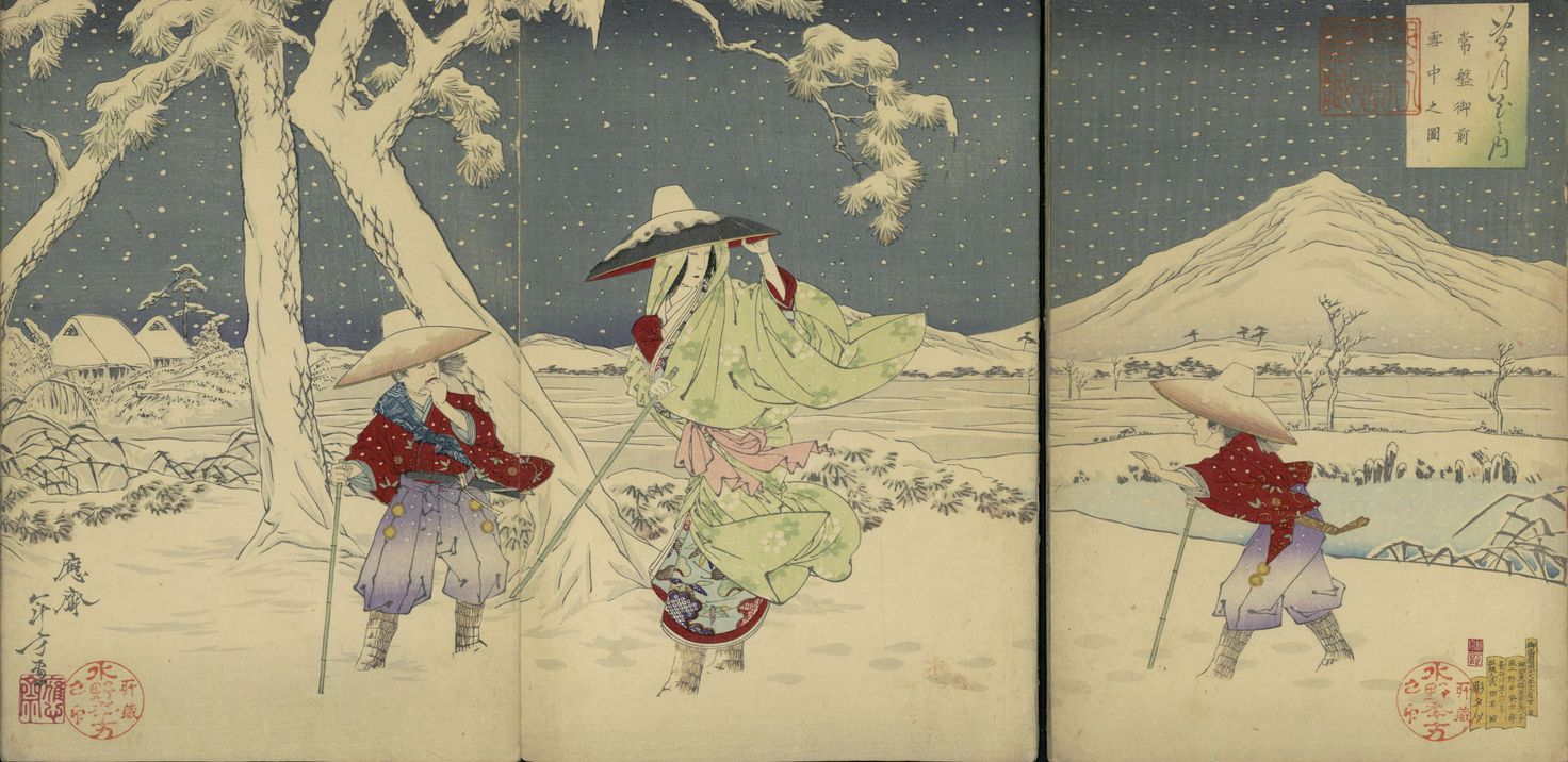 Setsugetsuka no uchi Ishiyamadera aki no tsuki no zu (1884)