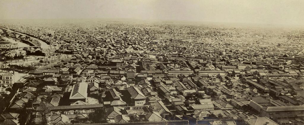 Panoramic view of the Kanda area 1888