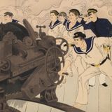 海洋嶋附近帝國軍艦發砲之圖