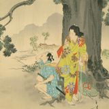 雨やどり: 天和頃婦人