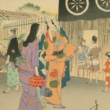 芝居見物: 承應頃婦人